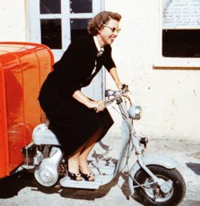 Mom on scooter